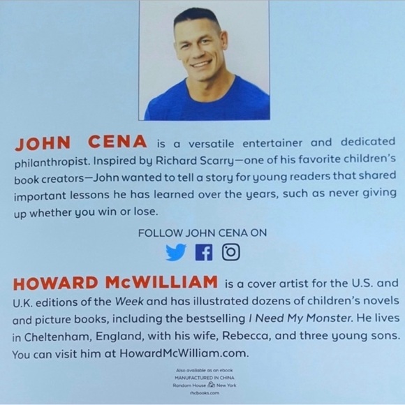 Elbow Grease Large Picture and Word Book by John Cena Children's Big Book NEW - Picture 4 of 5